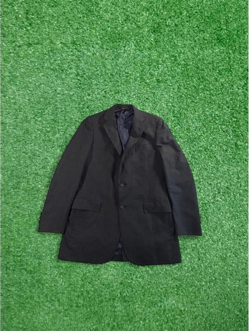 Austin Reed Men's Black and Navy Tailored-jacket